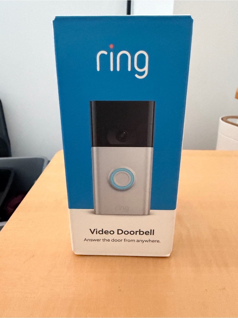 Ring Video Doorbell, Silver and black, Excellent condition